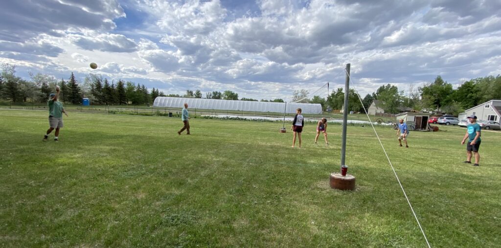 Volleyball by the garden