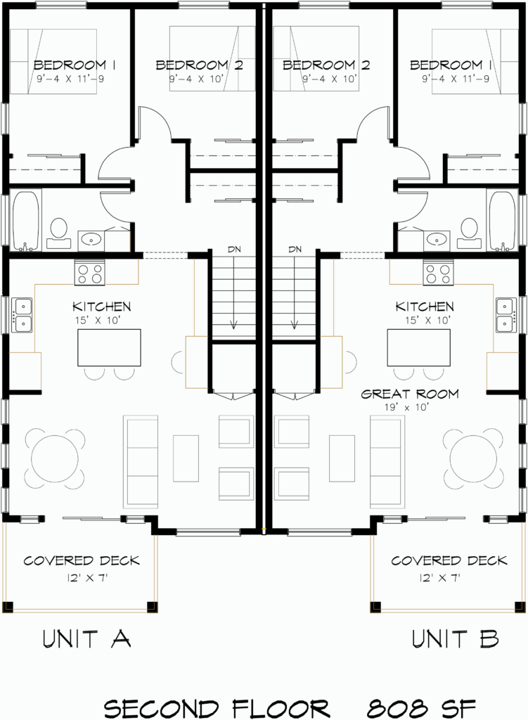 B2 SECOND FLR PLAN W-FURN