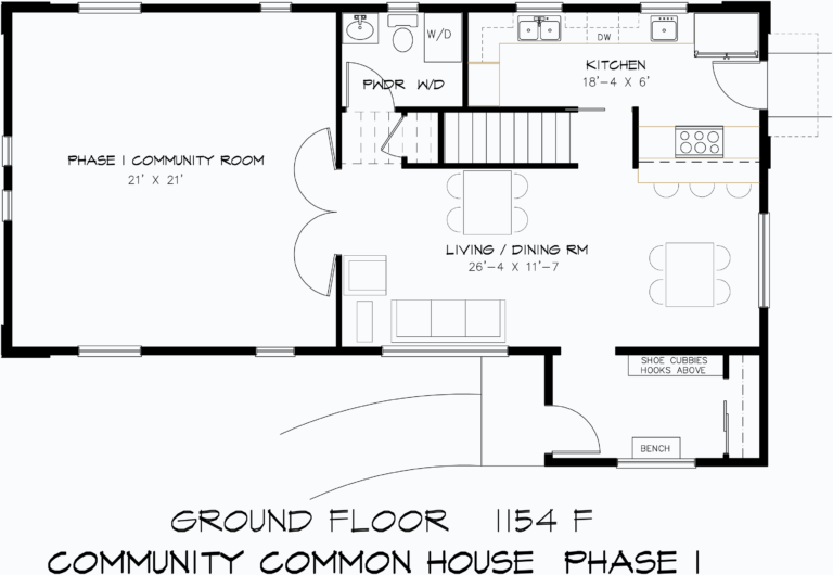 COMMON HOUSE PHASE 1 GROUND FLR PLAN 12-20-23