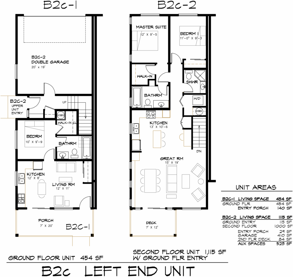 Floor Plans Ohana Circle: Townhomes (2 & 3 Story) with Garages