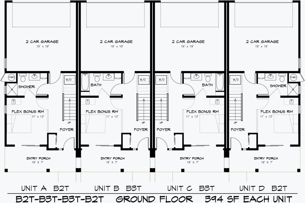 B2-B3-B3-B2 COMPLETE GROUND Floor Plan 3-12-24