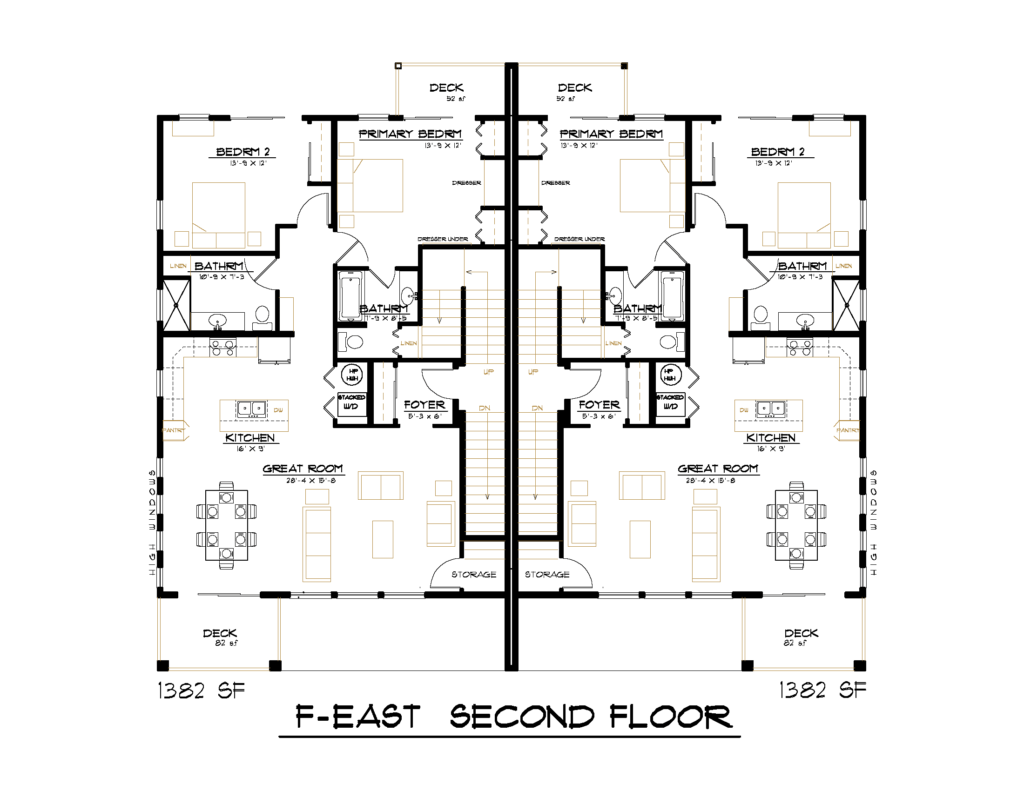 F-EAST SECOND FLR Floor Plan 3-12-24