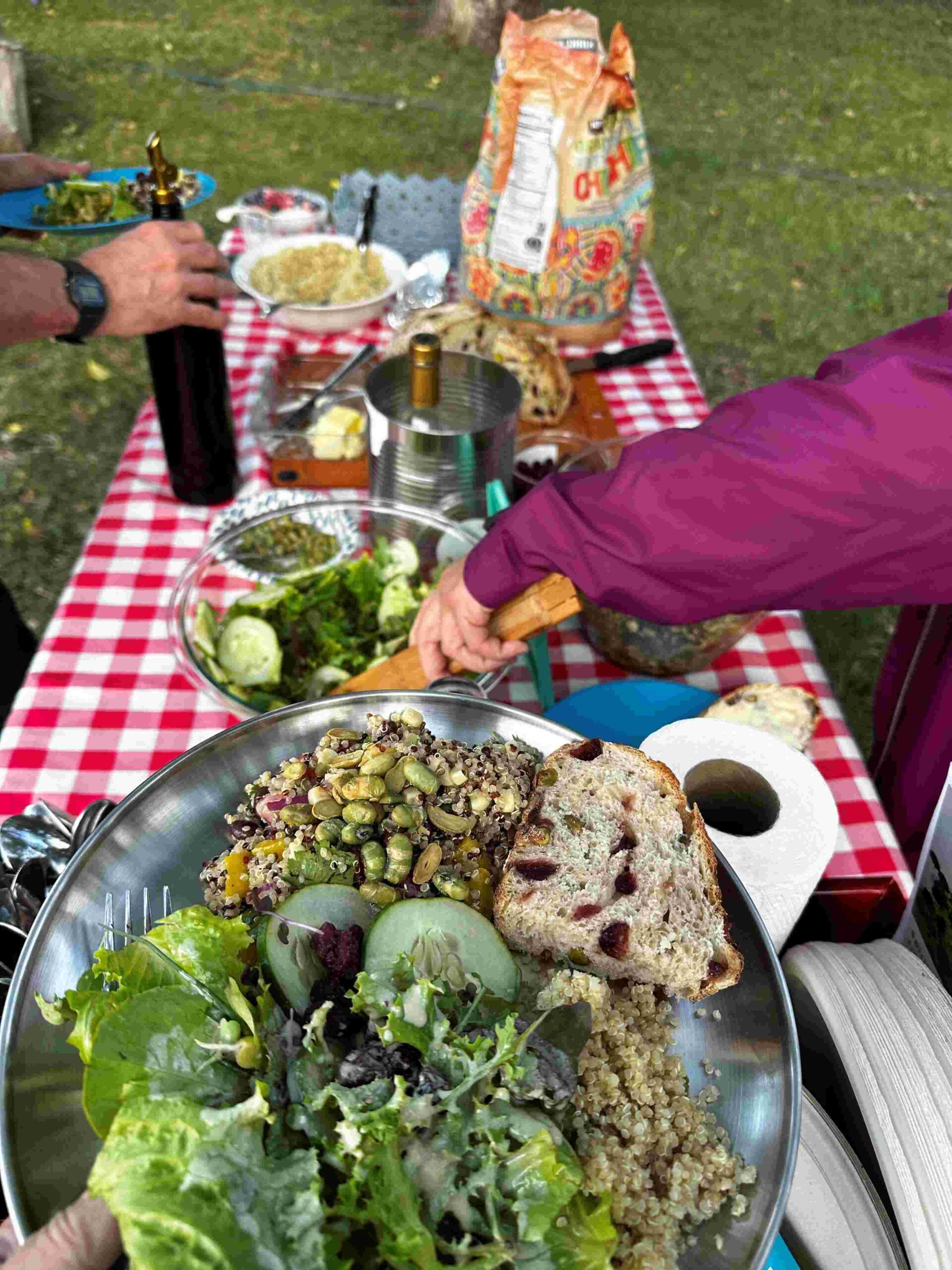 Potluck Dinner outside