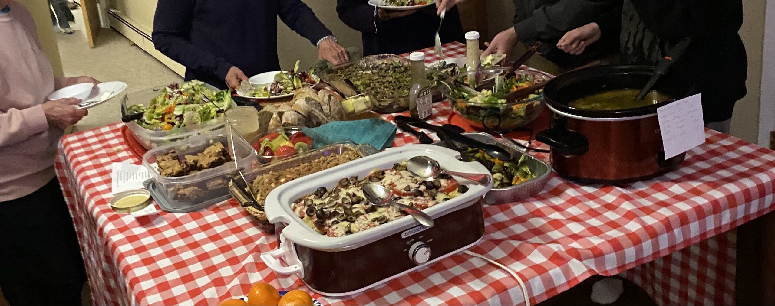 Potluck Table narrow